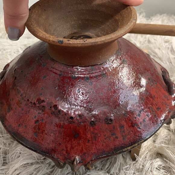 Handmade Artist Signed Stein Studio Art
Pottery Small Pedestal Bowl - Picture 11 of 17